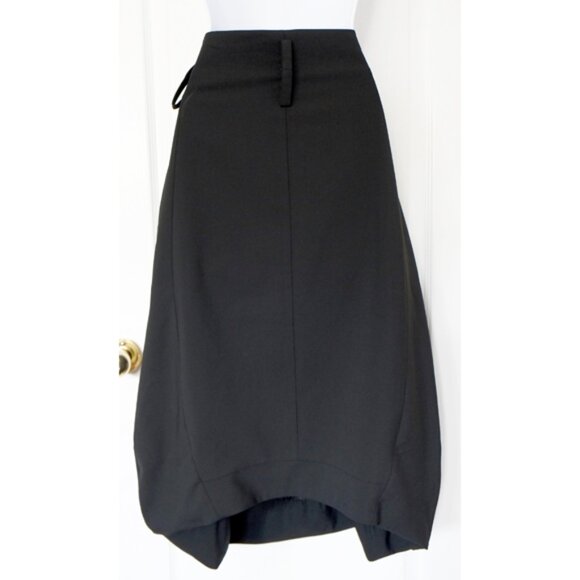 Sarah Pacini calf-length architectural wool skirt - Picture 4 of 8